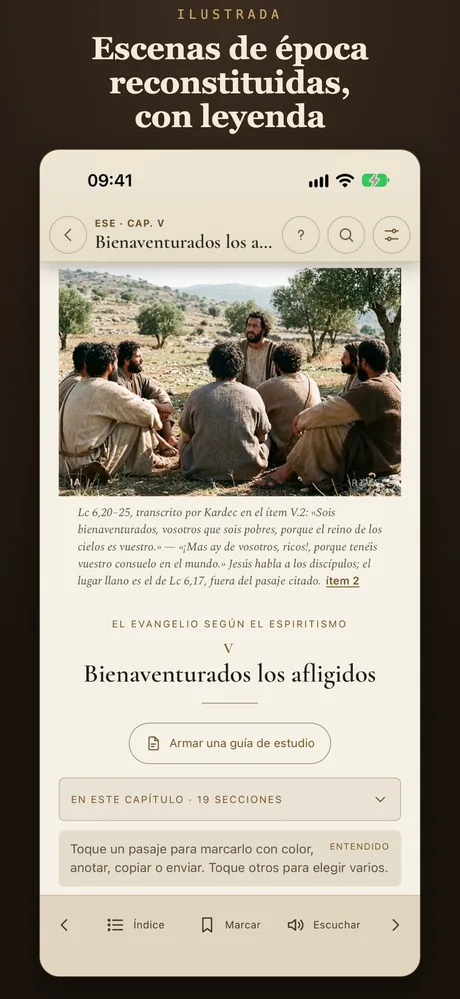 Escenas de época reconstruidas, con leyenda.