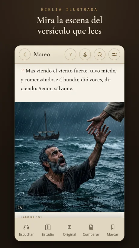 Mira la escena del versículo que lees.