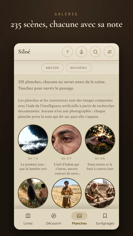 235 scènes, chacune avec sa note.